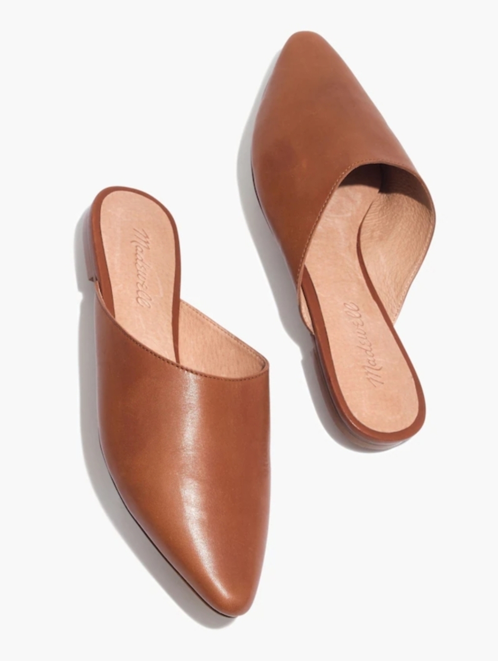 Madewell The Remi Leather Pointed-Toe Slide Mules Size 8.5